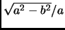 $ \sqrt{a^2-b^2}/a$
