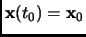$ {{\bf x}}(t_0)={{\bf x}}_0$
