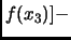 $ f(x_3)]-$