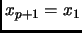 $ x_{p+1}=x_1$