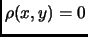 $ \rho(x,y)=0$