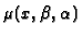 ${\mu (x,\beta ,\alpha )}$